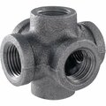 Tool 0.5 in. 6-Way Cross Dbloutlt Industrial Steel Gray TO3258429